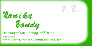 monika bondy business card